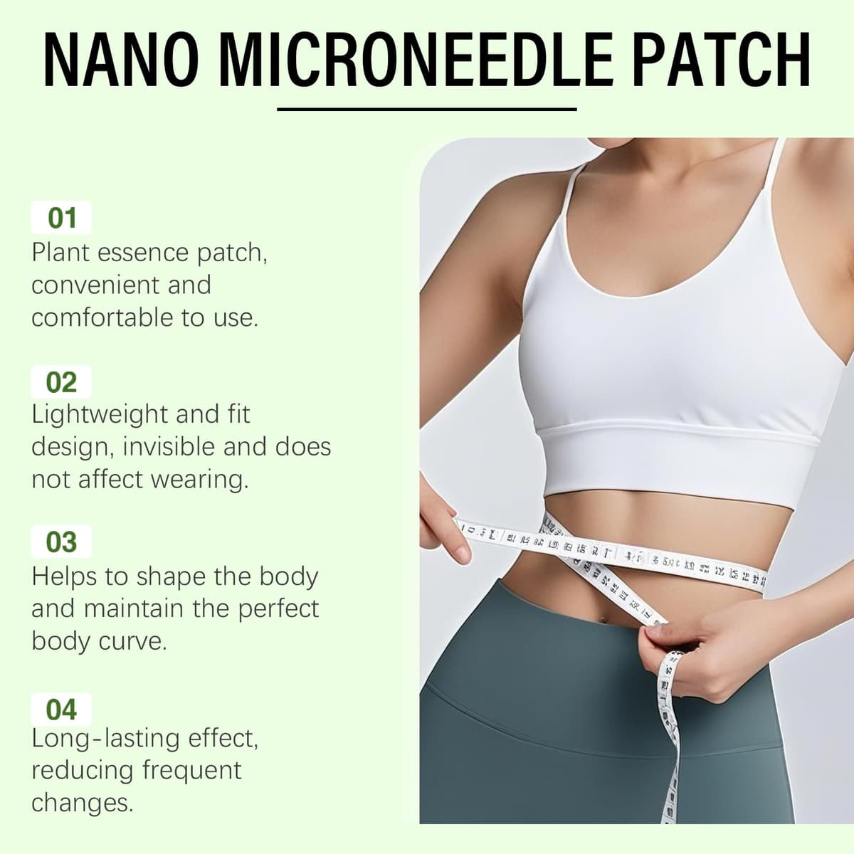 Moringa 10 in 1 Slimming Patches, Moringa Advanced Microneedle Patch 10 in 1, Berberine for Slimming, Professional Metabalance Patch for Men and Women (3pcs) — view 5