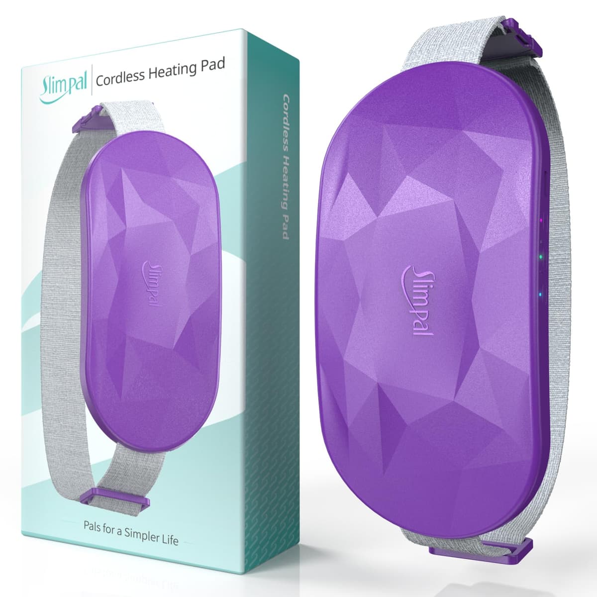 Almohadilla térmica portátil Slimpal, cinturón calefactor inalámbrico recargable para mujer, color blanco — view 15