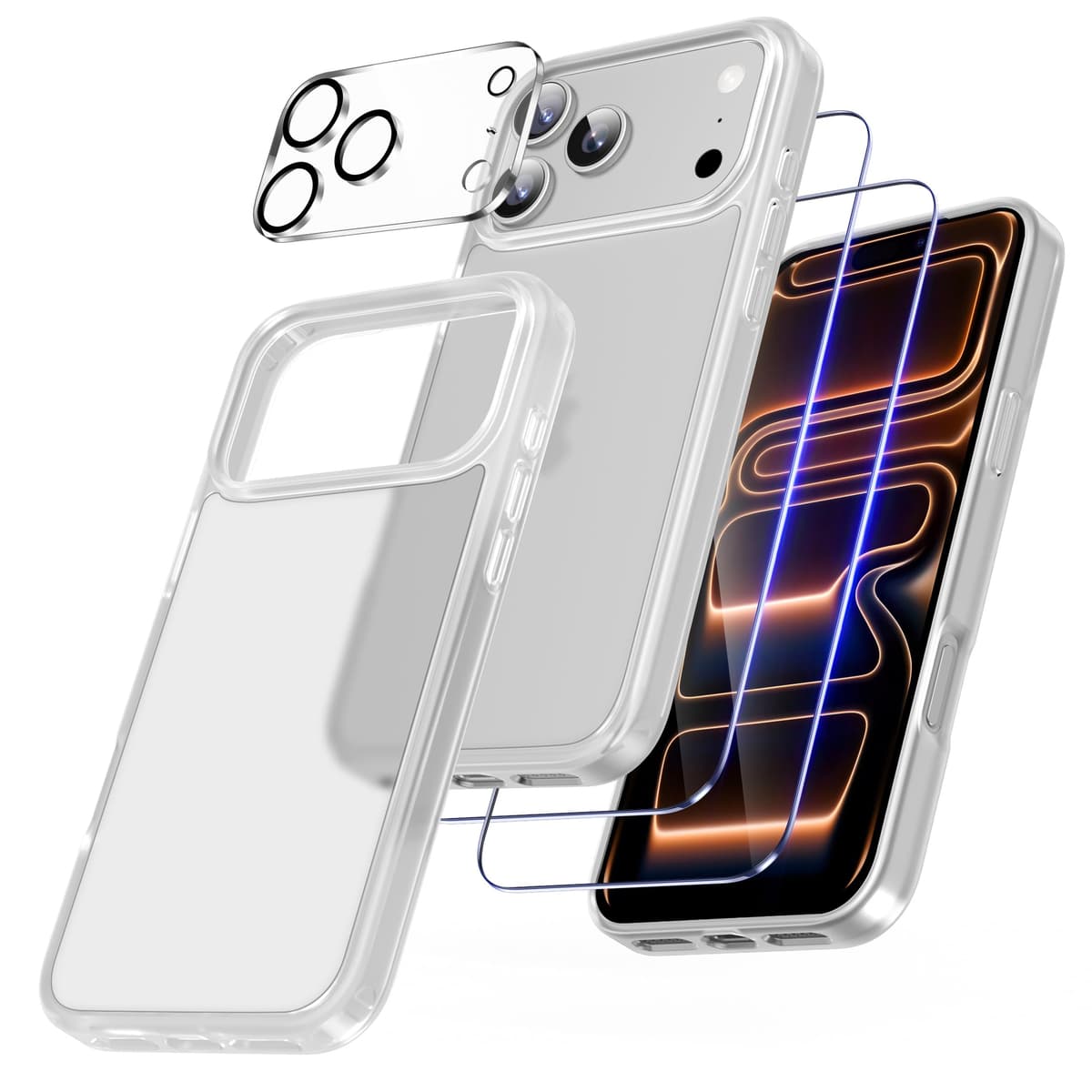 FLLAO 4 en 1 Funda para iPhone 15 con 2 Protector Pantalla y 1 Protector Lente Cámara, [Almohadilla de Aire integrada] Antigolpes Antiarañazos Carcasa 6,1 Pulgadas, Transparente — view 69