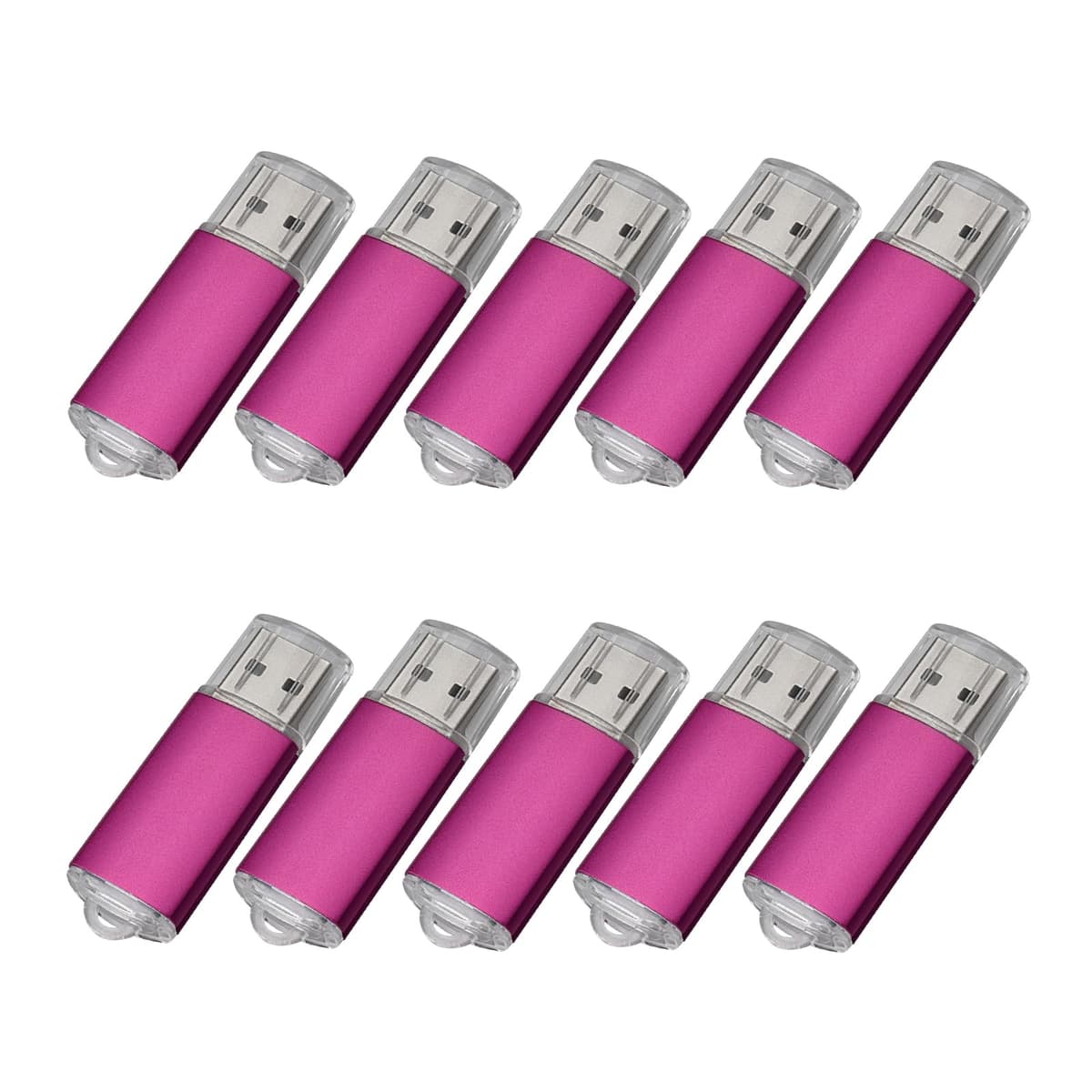 Fenglangrong 10 Pack Flash Drive 8GB USB Sticks, USB 2.0 Thumb Drives Bulk Flash Drive Pack 8GB Pendrive USB Memory Stick Zip Drive USB Sticks 10 Pack Pink