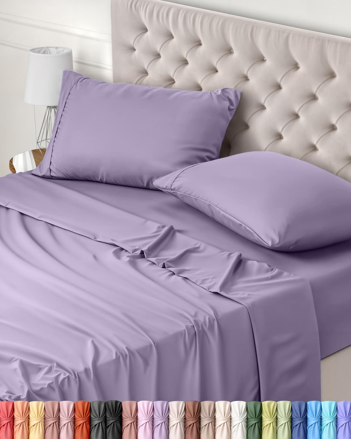 Utopia Bedding Juego de Sabanas 4 Piezas 150x200 - Poliéster Microfibra Cepillada - Oeko-Tex Certificado - Sábana Bajera, Sábana Plana y 2 Fundas de Almohada 50x75 (Cama 150, Blanco) — view 28