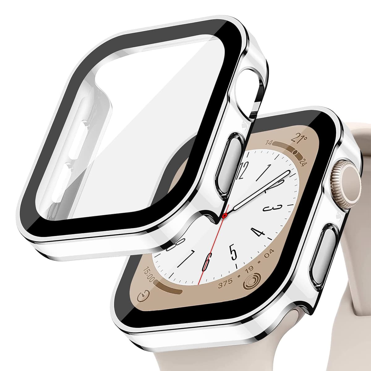 Hard PC Waterproof Case for Apple Watch Case 42mm 46mm 40mm 44mm 41mm 45mm, Built-in Tempered Glass Screen Protector, Ultra-Thin HD Full Protective Cover for iWatch Series 11 10 9 8 7 6 5 4 SE 3/2/1 — view 15