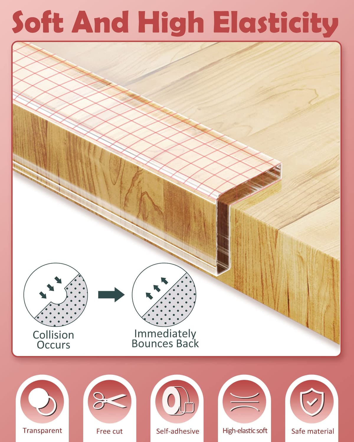 Loiion Protectores Esquinas Bebes Transparente, 3m Pre-Adhesivo Extra Fuerte Cinta Nano Tape, Multifuncional Protectores para Esquinas y Bordes, Protección para los Bordes y Esquinas del Bebé — view 4