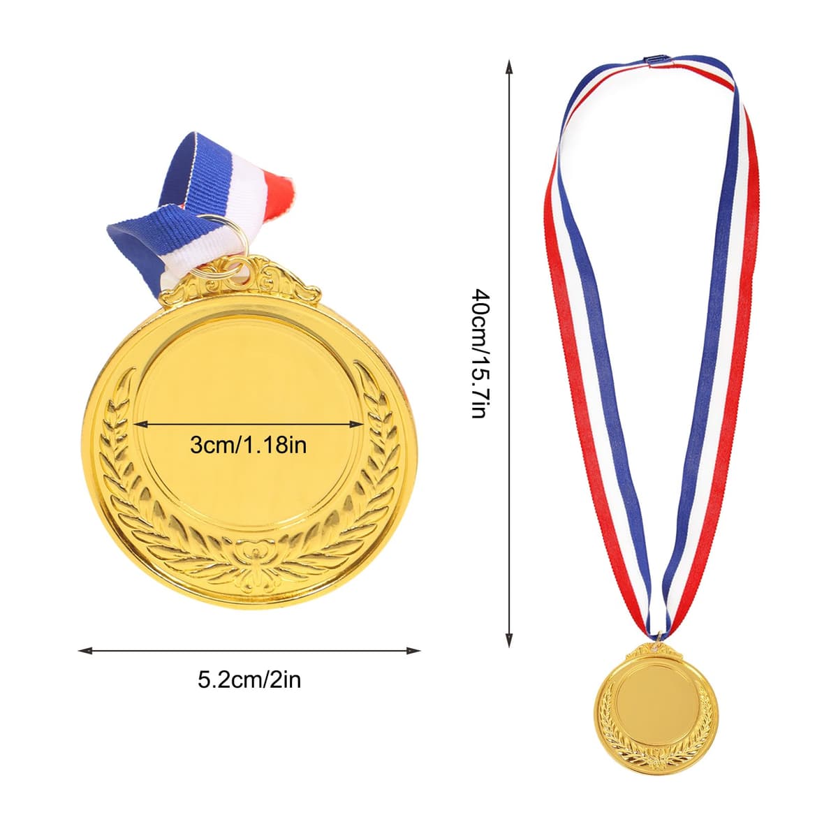 10 Piezas Medallas de Metal para Niños - Oro para Ganadores en Concursos Deportivos, Fiesta, Ortografía y Abejas - Cumpleaños — view 4