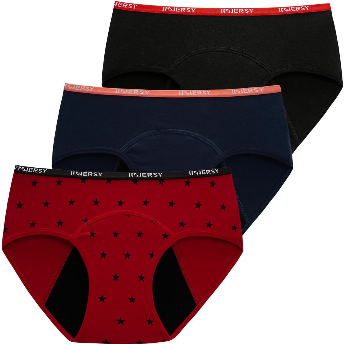 INNERSY Teen Girls Knickers Period Pants Cotton Leakproof Menstrual Underwear Pack of 3 — view 13