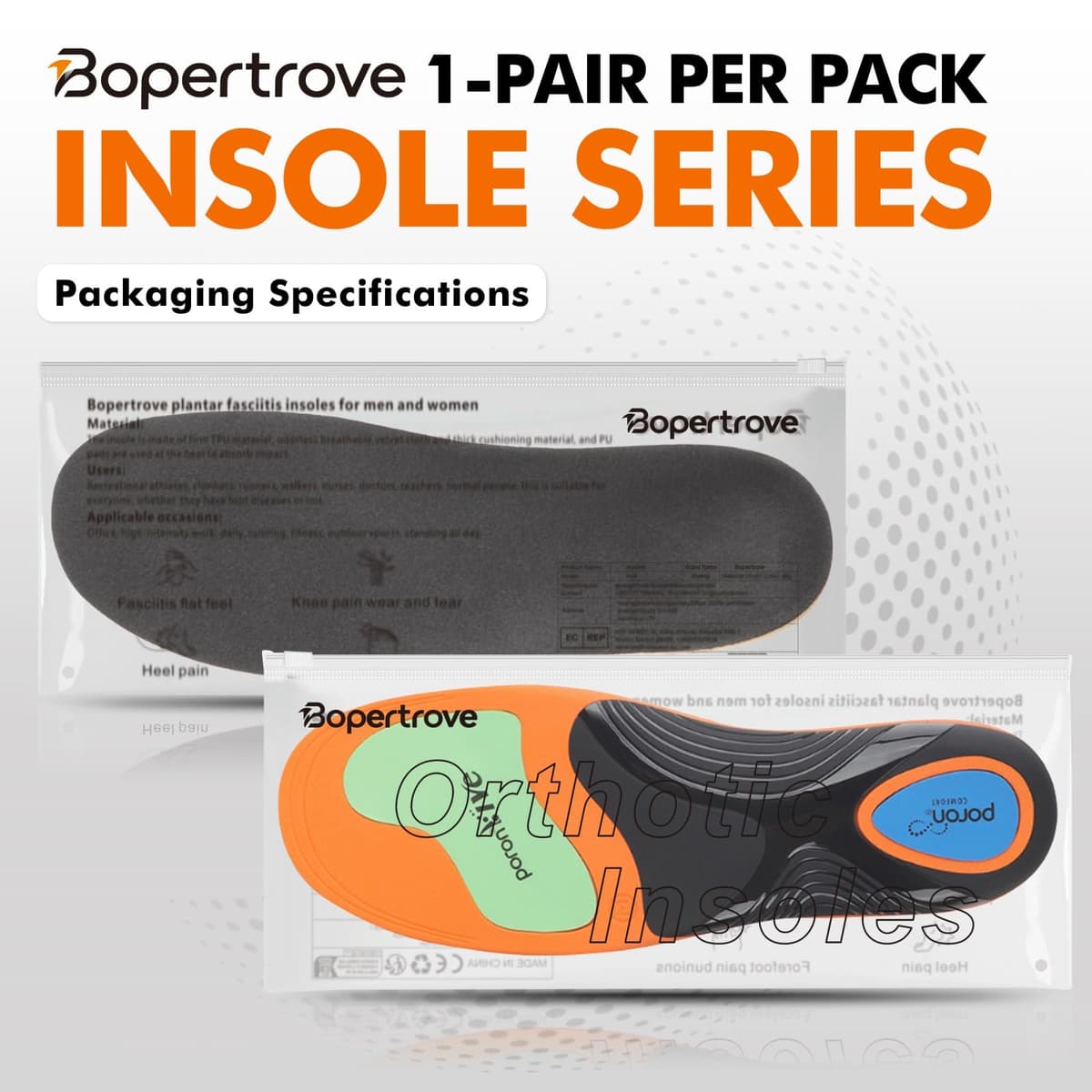 Plantillas Fascitis Plantar Trabajo, Plantillas Ortopedicas para Pies Planos, Arco Pies Cavos, Dolor de Espalda, Espolon Calcaneo, Plantillas Zapatos Confort Foam para Hombres y Mujere — view 7