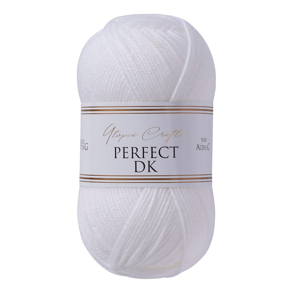 Utopia Crafts DK Double Knitting Yarn 100g (1, White)