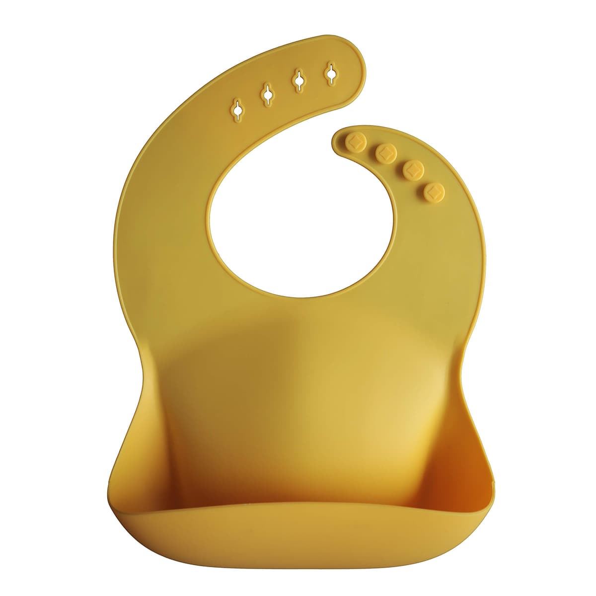Mushie Baby Silicone Bib | Adjustable Fit Waterproof Bibs | Easy Wipe Baby Feeding Bibs | 4 Adjustable Sizes with Deep Front Pockets | 100% BPA and Phthalate Free — view 25