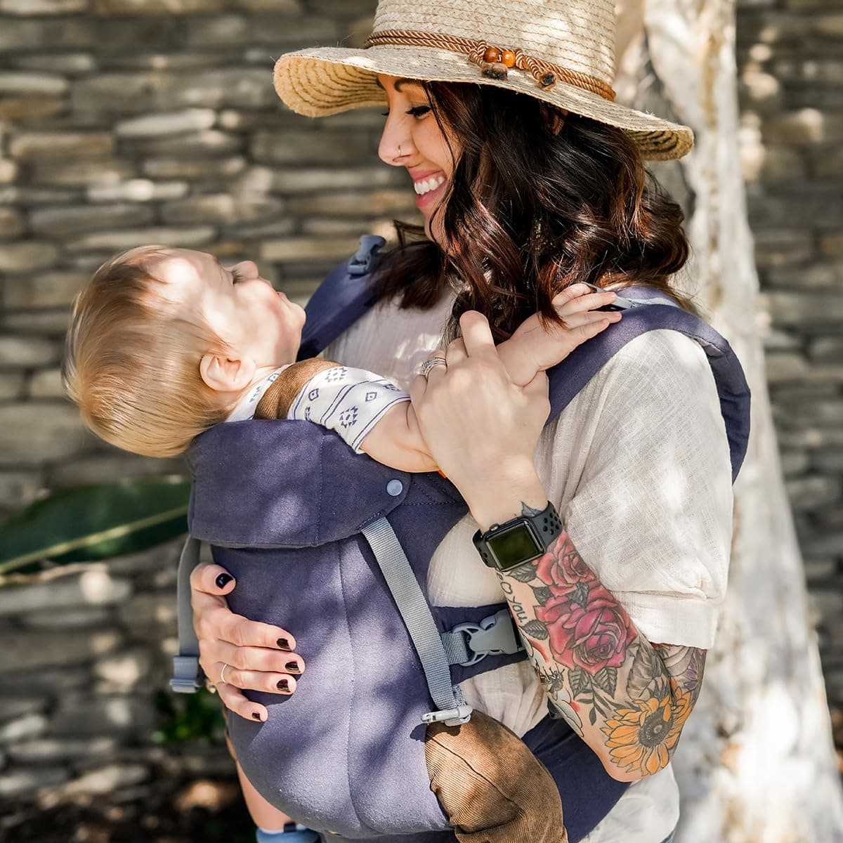 Beco Gemini - Portabebés para bebés y niños pequeños - Portabebés para todas las posiciones delanteras y traseras - Ergonómico con asiento ajustable - Para niños de entre 3 y 16 kg (azul pálido) — view 2