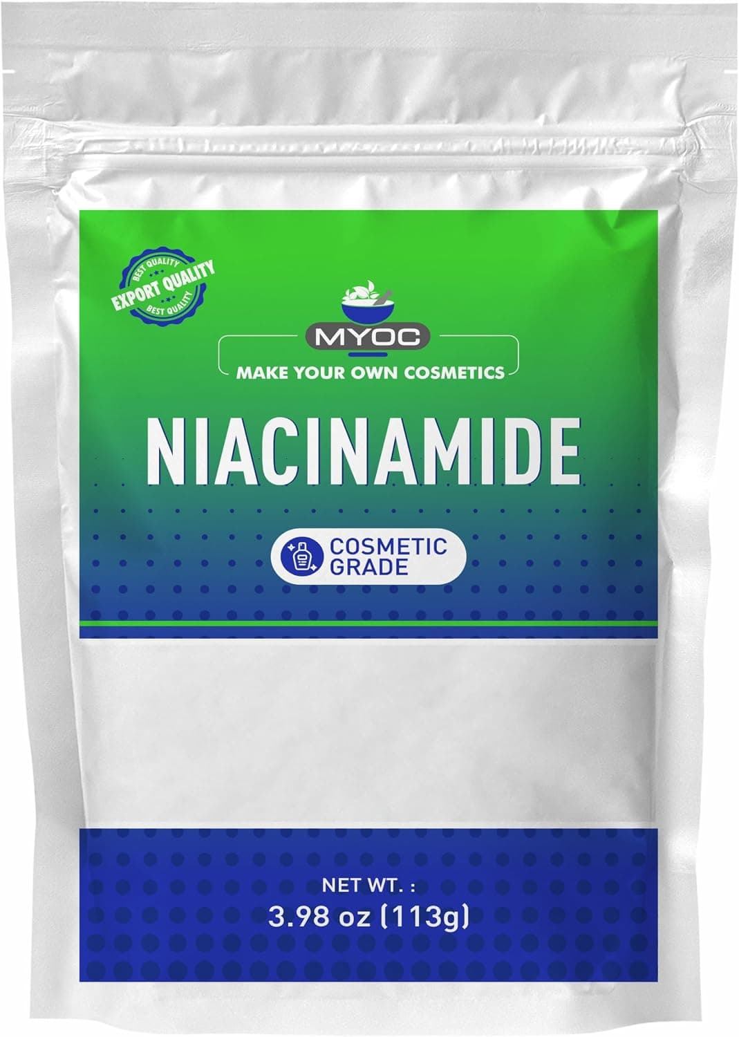 Niacinamide -3.9oz Pure Niacinamide Powder, Cosmetic Grade, Niacinamide Powder for Skin Care, Niacinamide in Beauty & Personal Care, DIY Niacinamide Powder for Serum & Cream