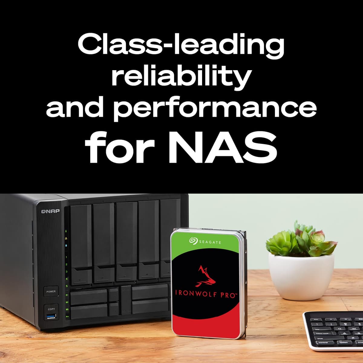 Seagate IronWolf Pro 4TB, Enterprise Internal NAS HDD, CMR, 3.5 Inch, SATA 6GB/s, 7.200 RPM, 256MB Cache for RAID NAS, Data Rescue Services, Frustration Free Packaging (ST4000NTZ01) — view 4