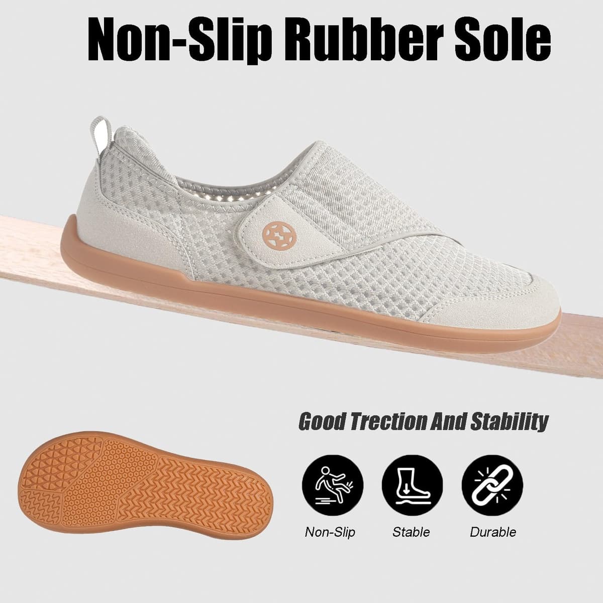 Zapatos Diabeticos para Mujer Hombre Extra Anchas Transpirables Ligero Antideslizante Ajustable Cómodo ortopédicos Zapatillas para Caminar Calzado Edema Artritis Ancianos Persona Mayor — view 5
