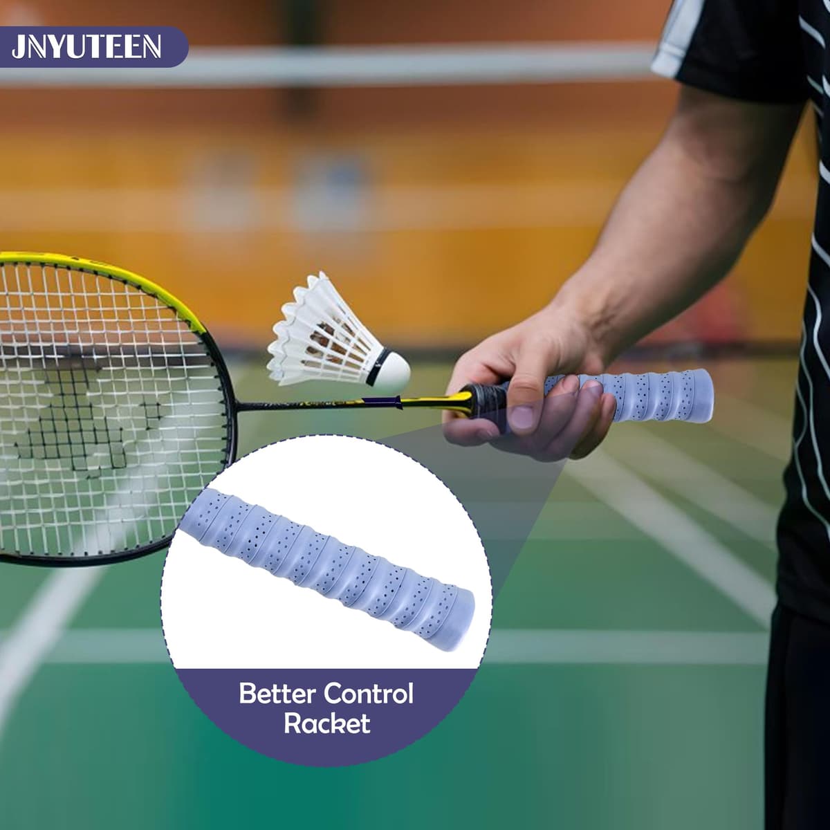 Cinta de Agarre para Raqueta de Tenis 10 Piezas, Overgrip de PU Antideslizante para Raqueta de Bádminton, Cinta Absorbente de Sudor para Tenis y Bádminton para Ping Pong y Caña de Pescar — view 5