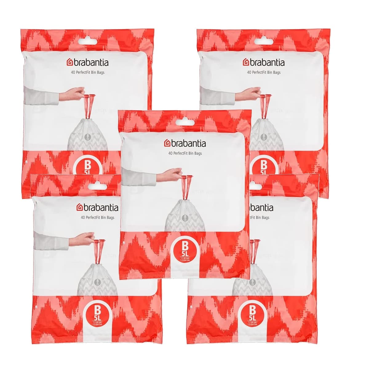 Brabantia Bolsas de Basura PerfectFit (Código L/40-45L) Extra Resistentes Bolsas con cinta de cierre (40 Bolsas) — view 31