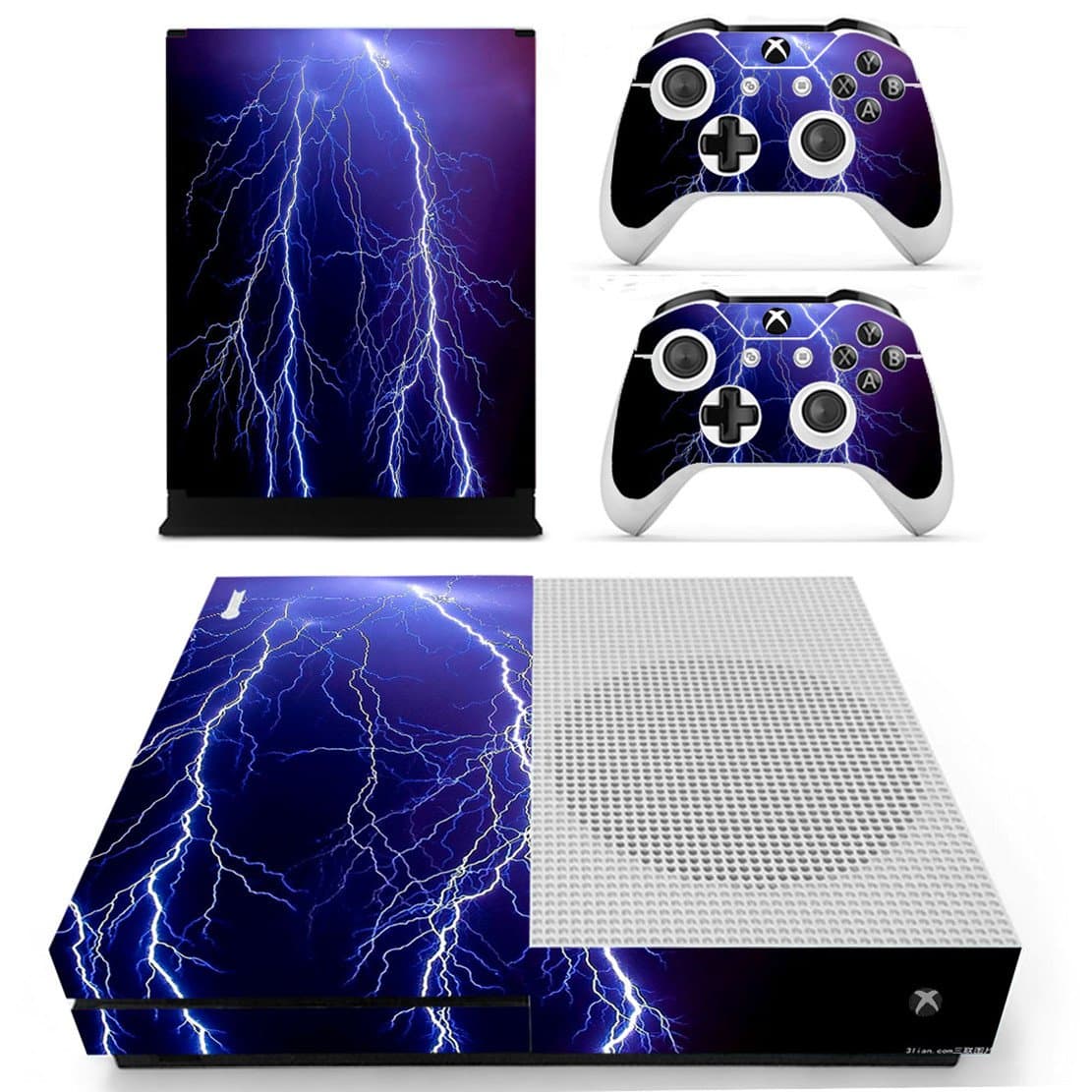 DOTBUY Vinyl Decal Full Body Skin Sticker For Microsoft Xbox One S Console And 2 Controllers And Kinect 2.0 (All White) — view 18