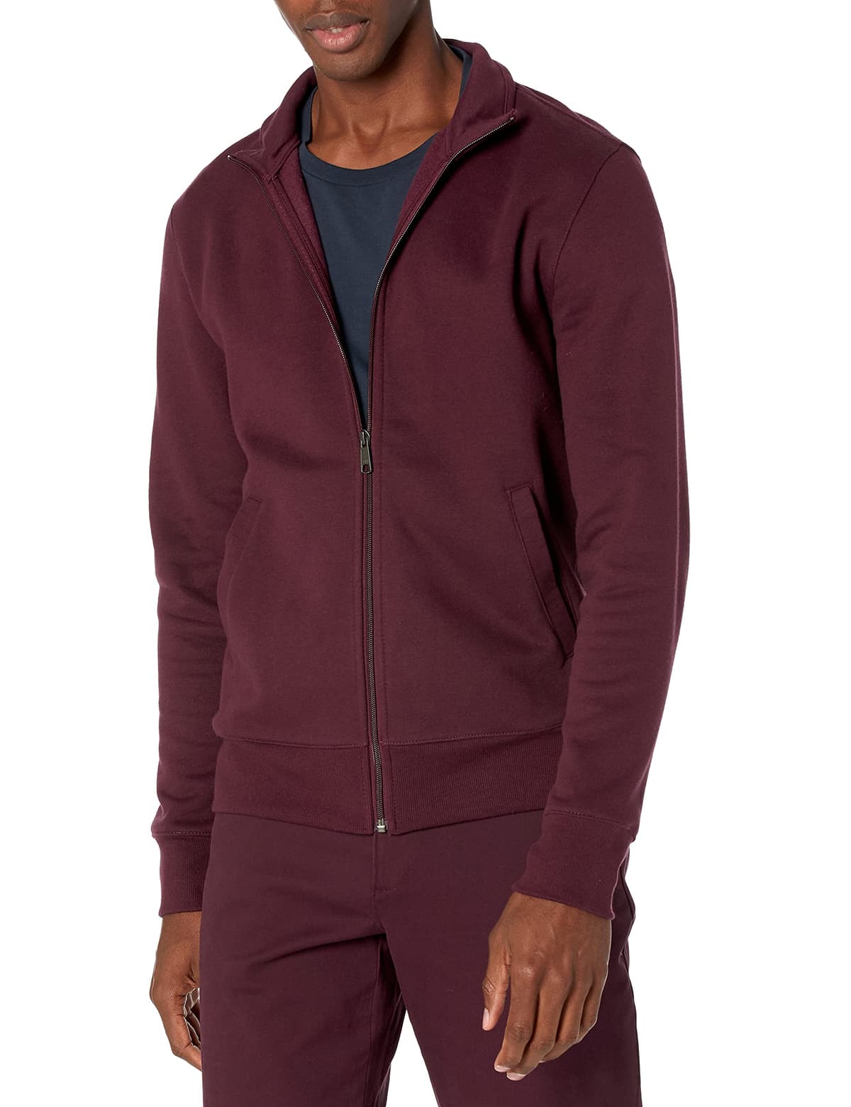Amazon Essentials Sudadera de Forro Polar con Cremallera y Cuello Semicisne, Corte Estándar y Peso Medio Hombre — view 9