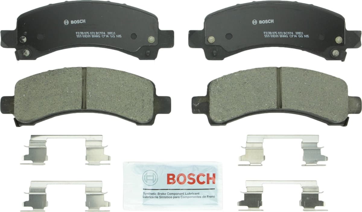 Bosch BC914 QuietCast Premium Ceramic Disc Brake Pad Set For: Acura ILX; Honda Accord, Civic, CR-V, Element, Fit, Front — view 287
