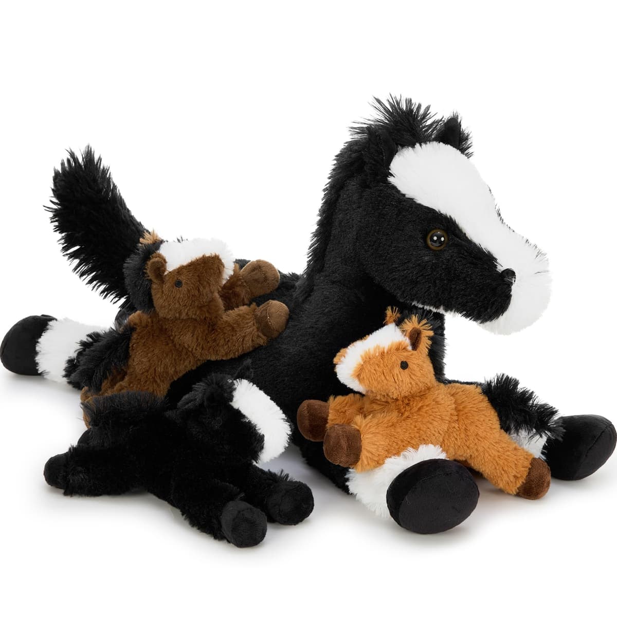 MorisMos Big Spider Teddy Soft Toy, 40cm Large Black Spider with 3 Cuddly Baby Inside, Giant Fluffly Stuffed Animal, Realistic Kawaii Plush Gift for Kids Birthday — view 15