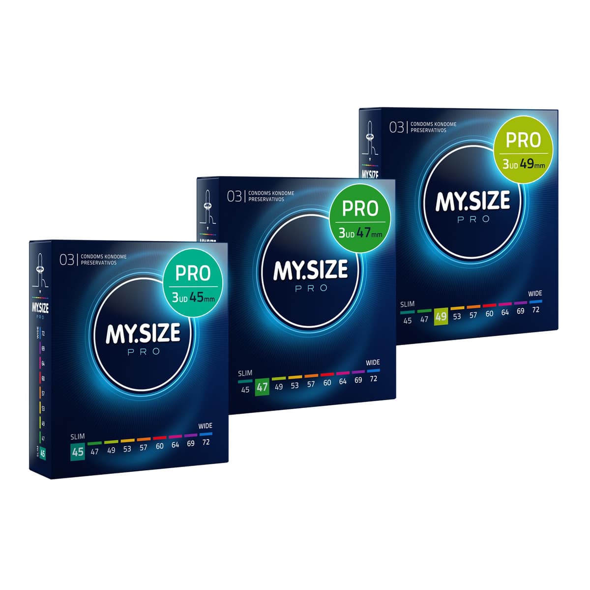 MY.SIZE PRO Condones ÉLITE, talla 5, 60 mm, XL, 10 piezas - Látex Vytex extra puro, fácil de abrir — view 54