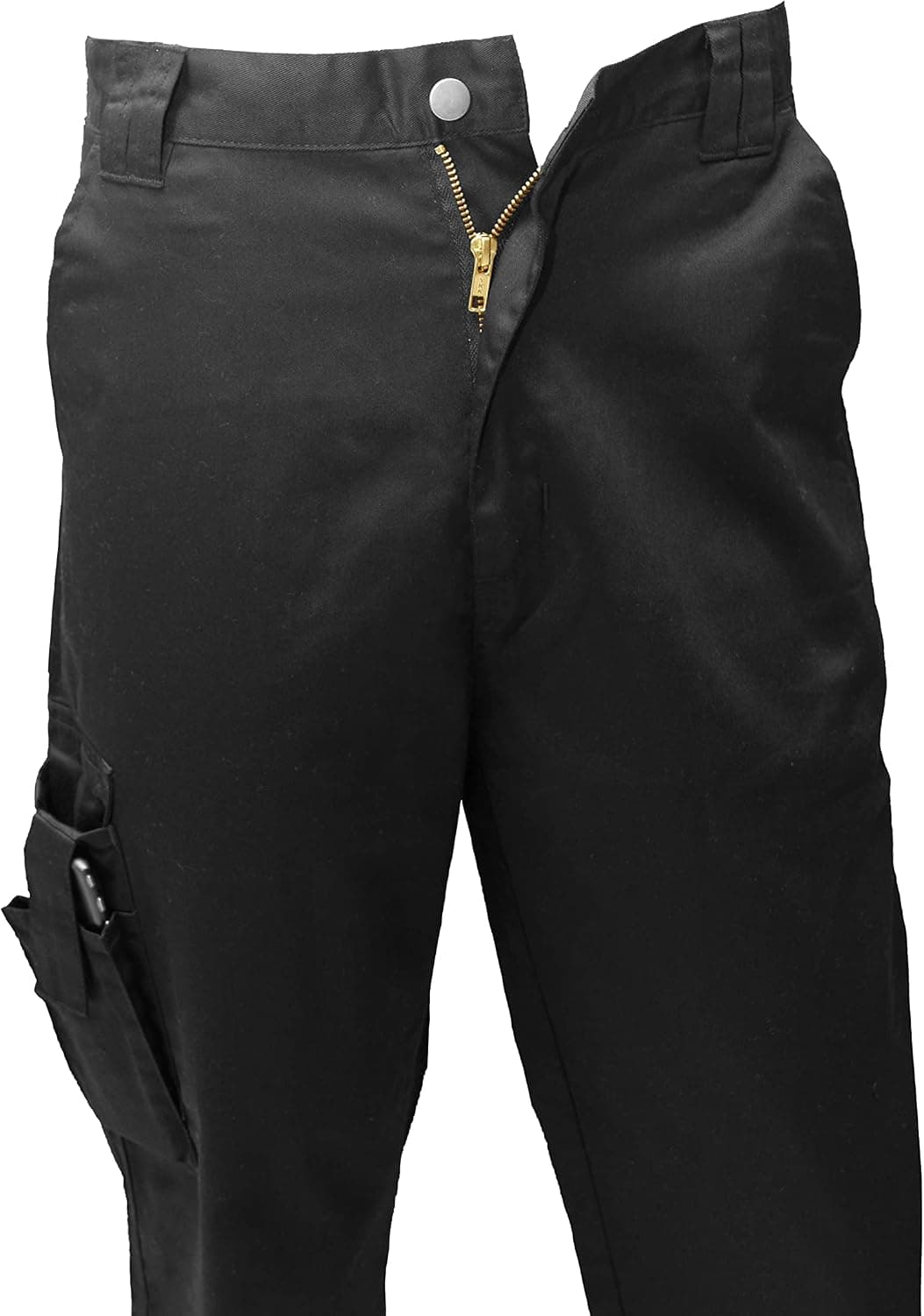 Multi Pockets Men Cargo Combat Work Trousers Work Pants with Button & Zip Fly 28W / 29L Black