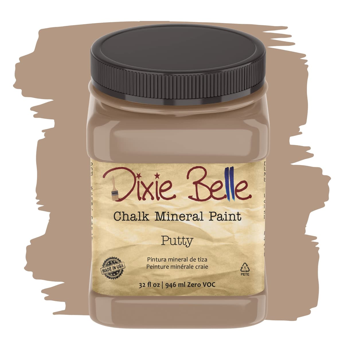 Dixie Belle Paint Company Chalk Finish Furniture Paint - Caviar (32oz) - Matte Black Chic Chalk Mineral DIY Furniture Paint — view 281