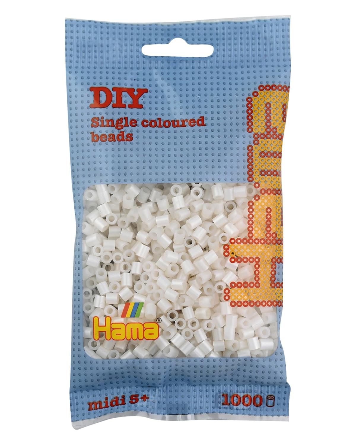 HAMA Bolsa de perlas | Aprox. 1000 cuentas midi fusibles para manualidades y mosaicos | Perlas de fusión para niños creativos 5+ | Juego de arte y decoración | Beige — view 55