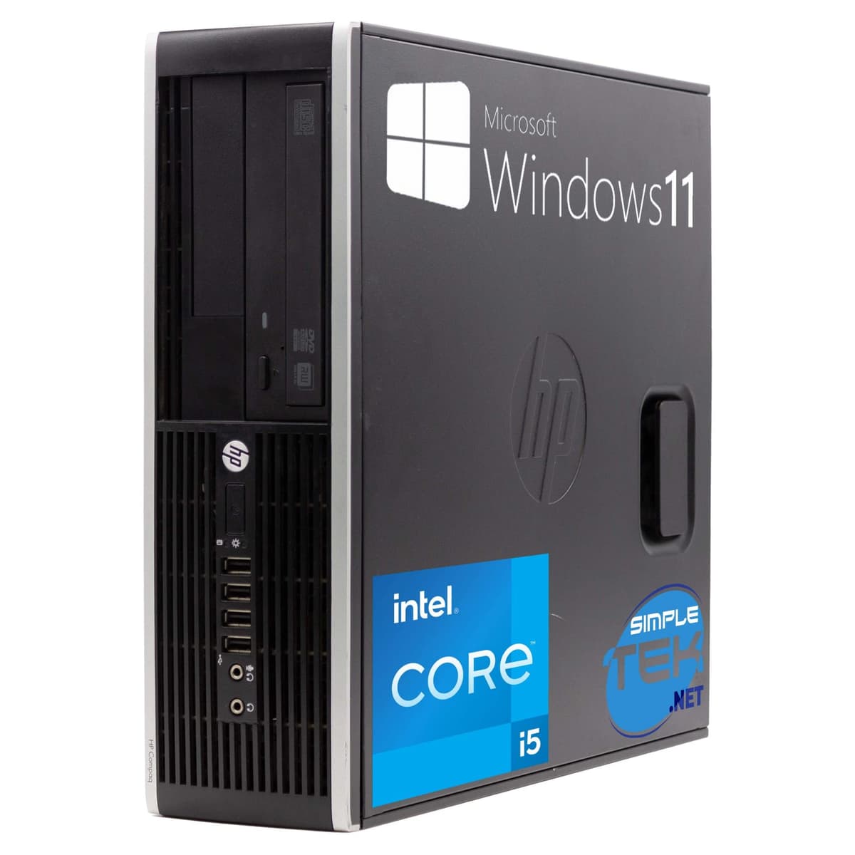 HP Ordenador de sobremesa Compaq 8300 SFF Core i5 hasta 3,60 GHz Windows 11 Pro 16 GB SSD 240 GB | DisplayPort VGA Serie RS232 Ordenador Fijo en casa Oficina reacondicionado