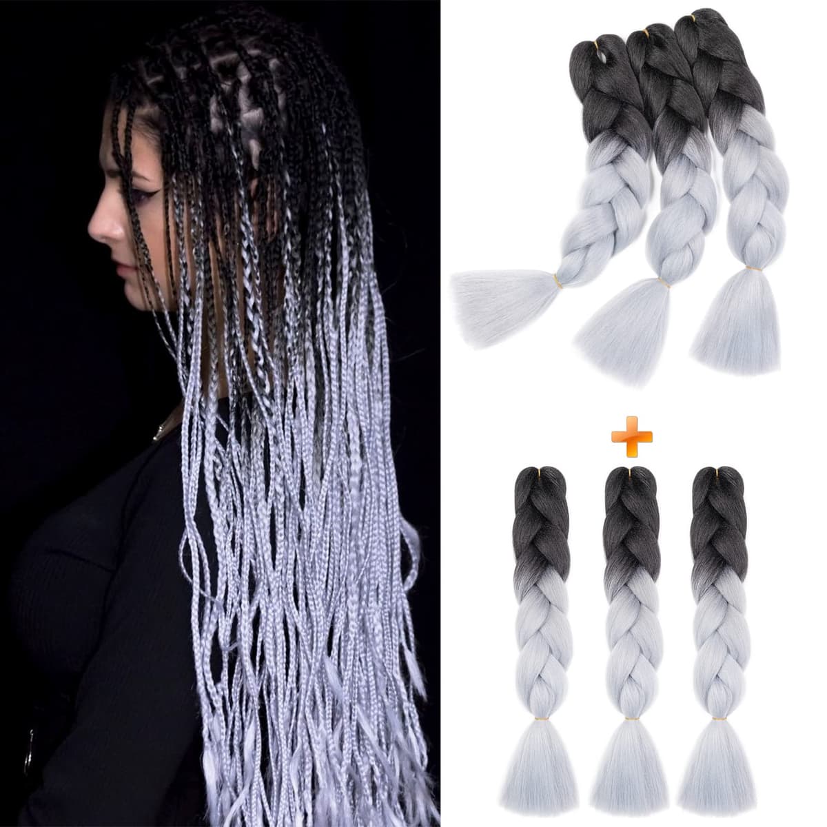 60cm Extensiones de Pelo Trenzas Africanas Castaño Oscuro Extensiones para Trenzas Africanas 1 pcs 100g Kanekalon Pelo para Trenzas Africanas Sintetico Extensiones de Trenzado Cabello Braiding — view 79