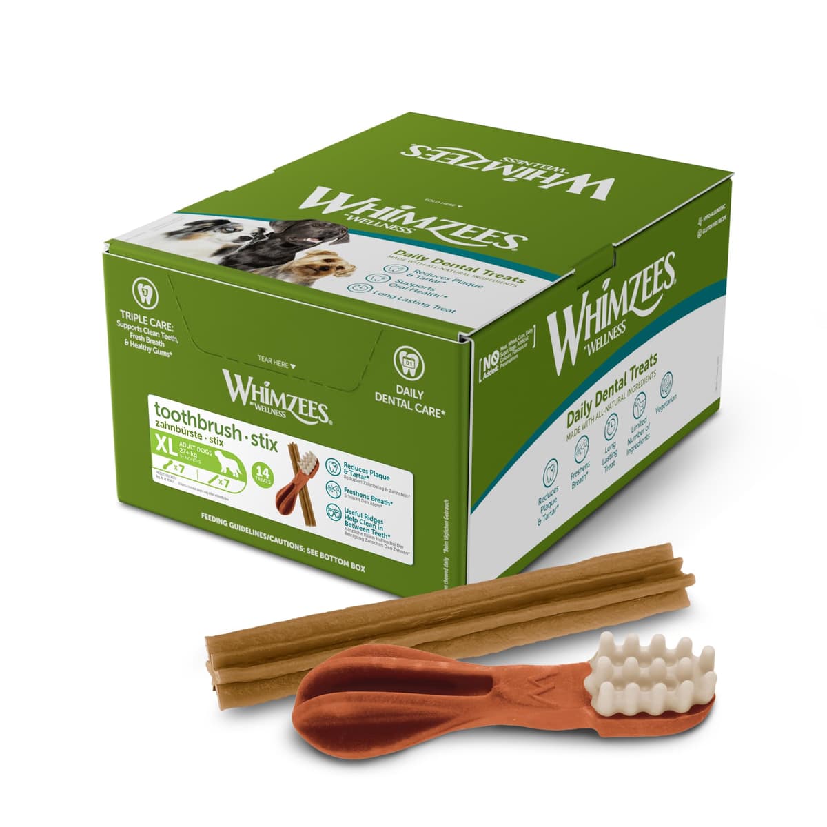 WHIMZEES Variety Box Dental S, 56 Pieces – Mixed Shapes, Size S, Dog Chews for Small Breeds, Natural and Grain Free, Rawhide-Free, Vegetarian, No Added Sugar — view 10