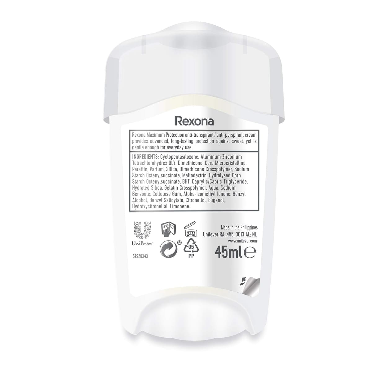 Rexona Maximum Protection Desodorante en Crema Antitranspirante para Mujer Soft Solid Confidence 45ml — view 2
