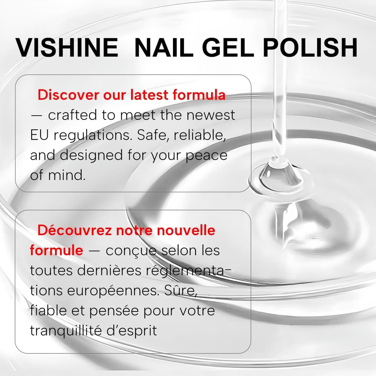 Vishine Gel Nail Polish, 1Pcs 10ml French White Gel Polish Soak Off UV LED Gel Nail Art DIY Gel Nail Manicure for Girls Women — view 6