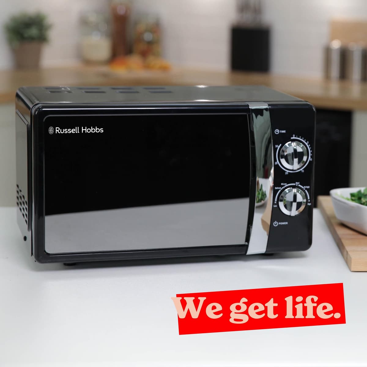 Russell Hobbs RHMM701B 17 Litre 700 W Black Solo Manual Microwave With 5 Power Levels, Ringer & Timer, Defrost Setting, Easy Clean — view 5