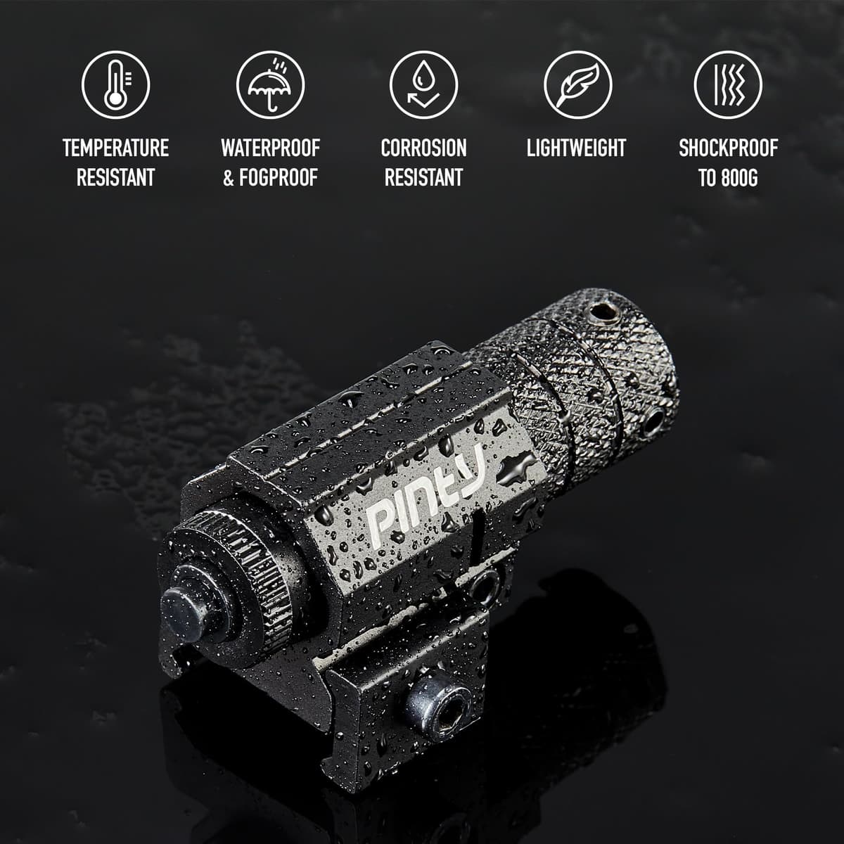 Pinty Compact Tactical Red Rail Laser Sight with Picatinny Mount Alan Wrenches for Hunting - Easy & Bright — view 6