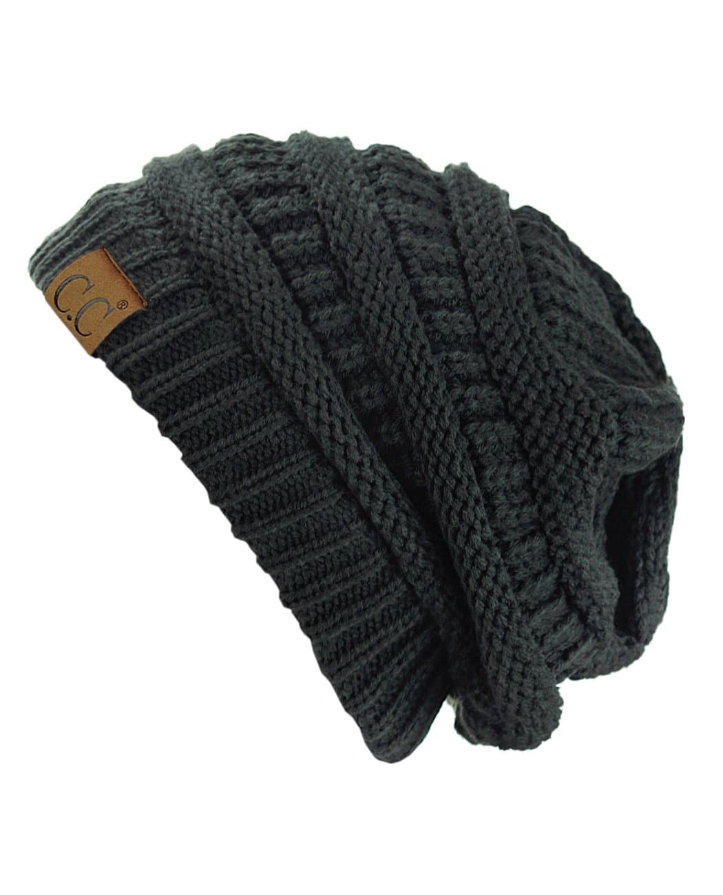Warm Chunky Soft Stretch Cable Knit Beanie Skully — view 42