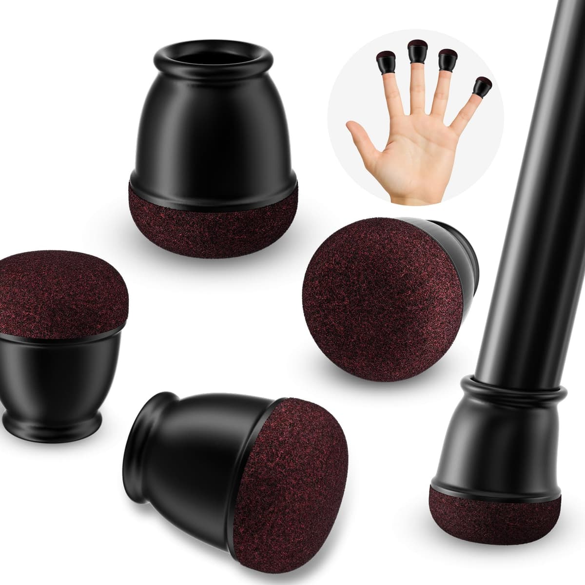 Ezprotekt Protectores de Suelo Transparentes para Patas de Silla 20-28mm, 16 Tapones de Silicona con Fieltro Envuelto, Fundas de Silicona Redondo — view 31