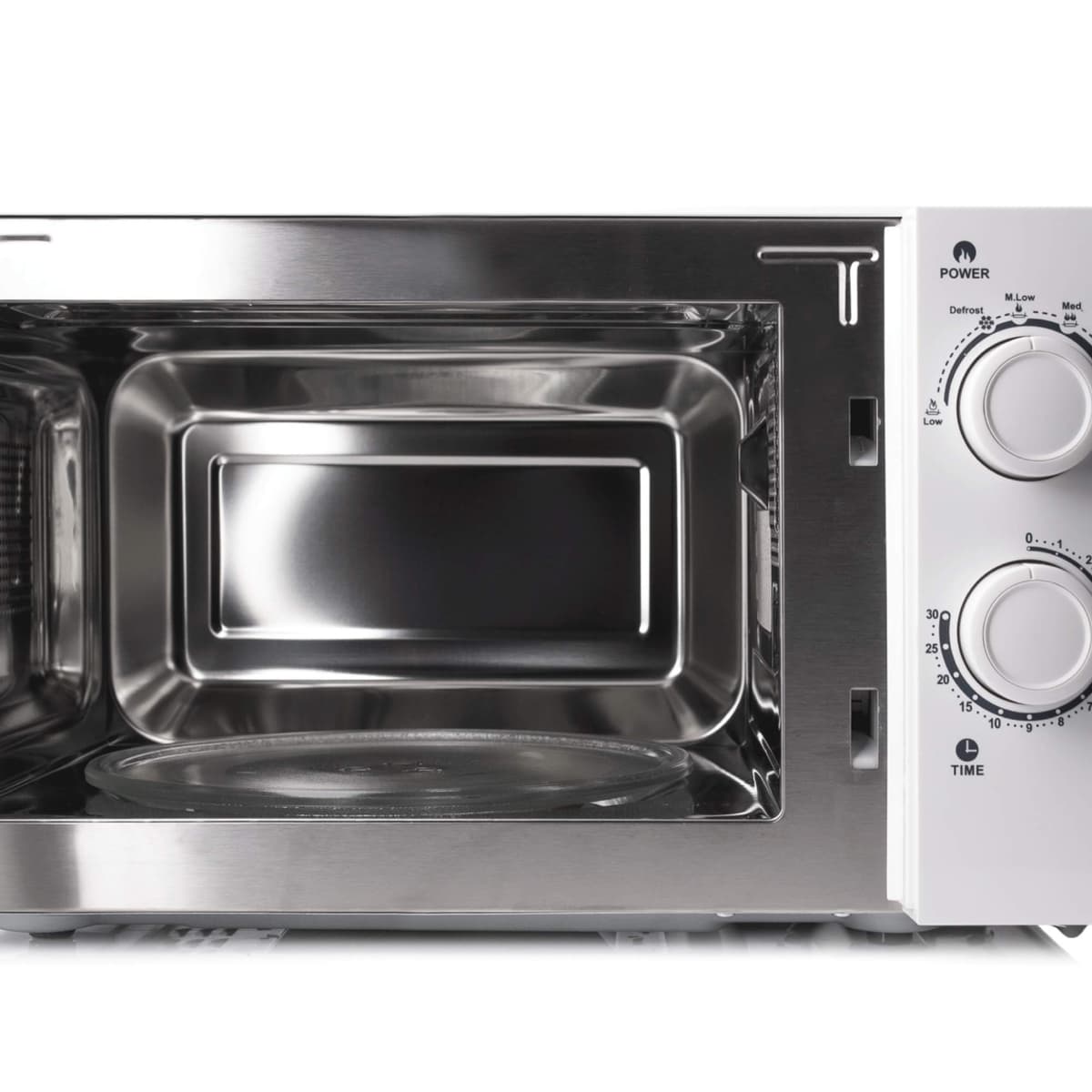 Haden Stainless Steel Interior Microwave Oven - 20l White Microwave, 700W with 6 Power Levels, 30min Timer, Defrost Function and 24.5cm Turntable Glass - Easy To Clean Microwave — view 3