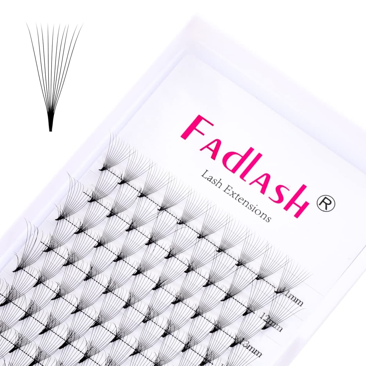 Russian Volume Lashes 16D 0.07 C Curl Mix Tray - Premade Fan Lashes (8-14mm) — view 20