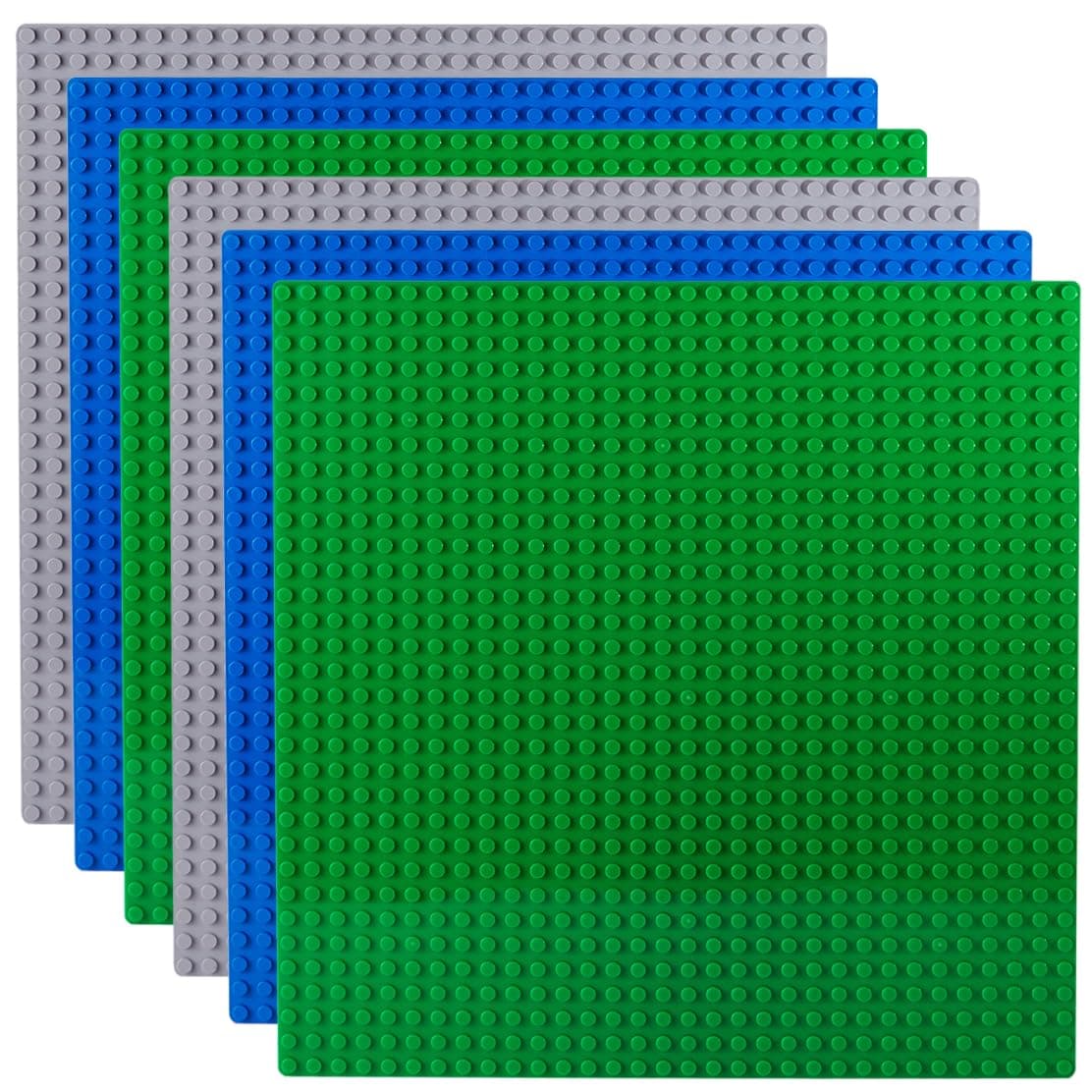 Apostrophe Games Placas Base de Bloques de Construcción Compatibles con Las Principales Marcas Placas Base Verdes de 19,2 cm x 28,8 cm (2X Verde y 2X Azul) — view 7