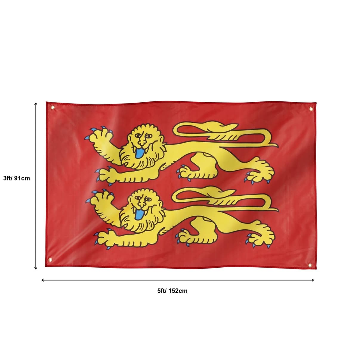 Runesol Cornwall Flag - 91x152cm, 3ft x 5ft, Cornish Flag, 4 Grommets, Eyelet in Every Corner, Premium Quality, Inside & Outside Use, Vivid Colours — view 319