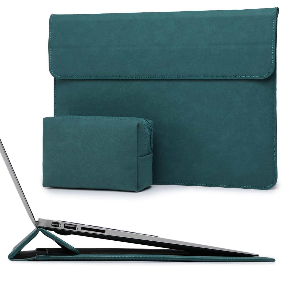 HYZUO 15 Pulgadas Funda para Portátiles con Soporte para MacBook Air 15 M5 M4 A3241 M3 A3114 M2 A2941 2026-2023, 15 Surface Laptop 7/6/5/4, MacBook Pro 15 A1990 A1707 2019-2016, Azul Klein — view 18