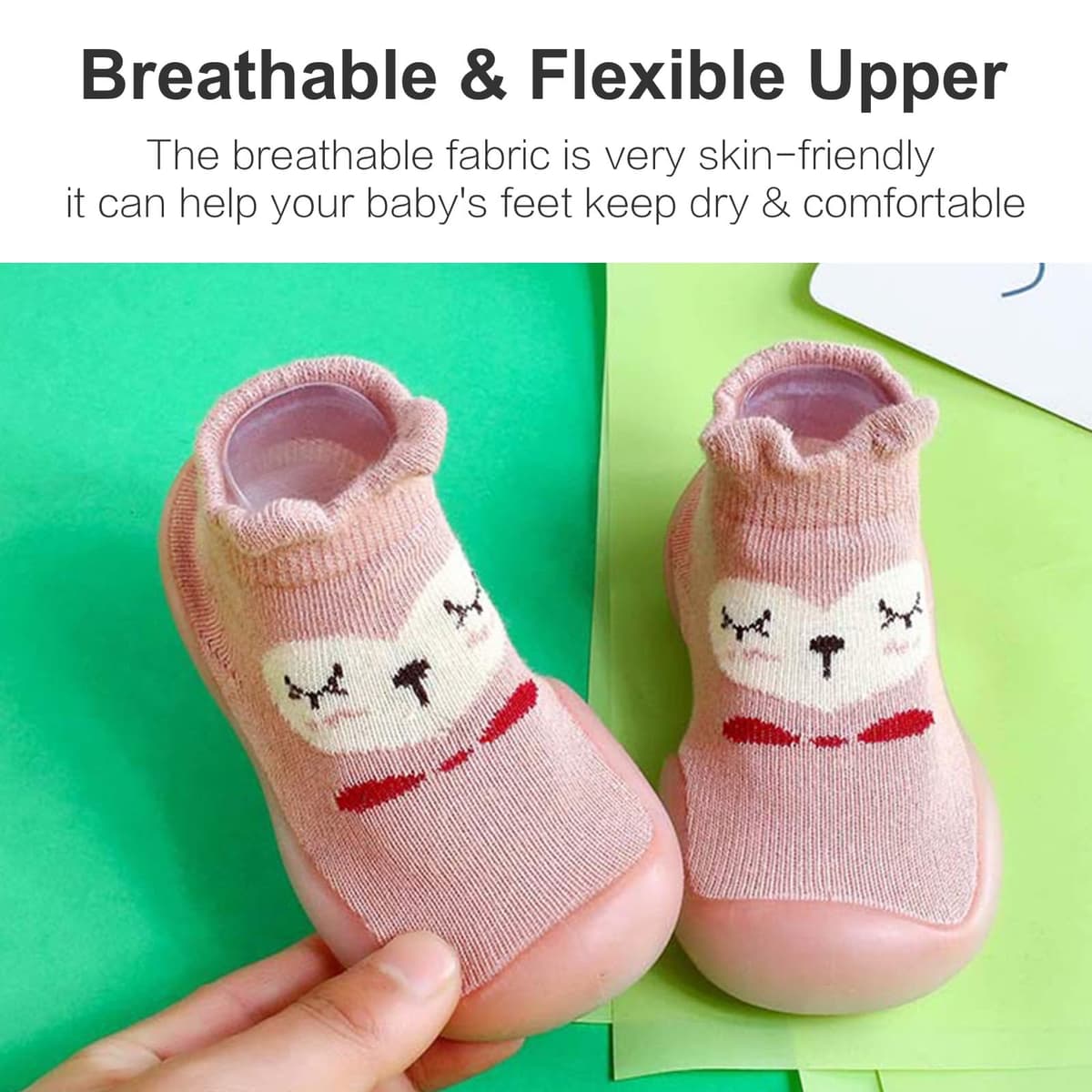 Baby Girls Boys First Walking Shoes Anti Slip Slippers Socks Barefoot Shoes Toddler Infant Non Slip Sole Shoes Breathable — view 2