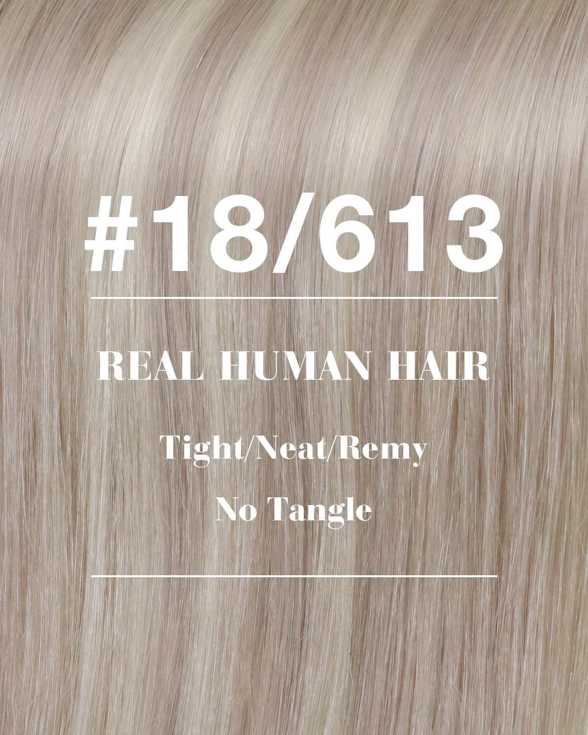 Hetto Weft Hair Extensions Real Human Hair Ash Blonde Highlights Light Blonde 20 Inch 100g - Salon Weft Hair Extensions Sew in Human Hair Wefts Hand-Tied, Durable for Full Head Styling #18/613 — view 3
