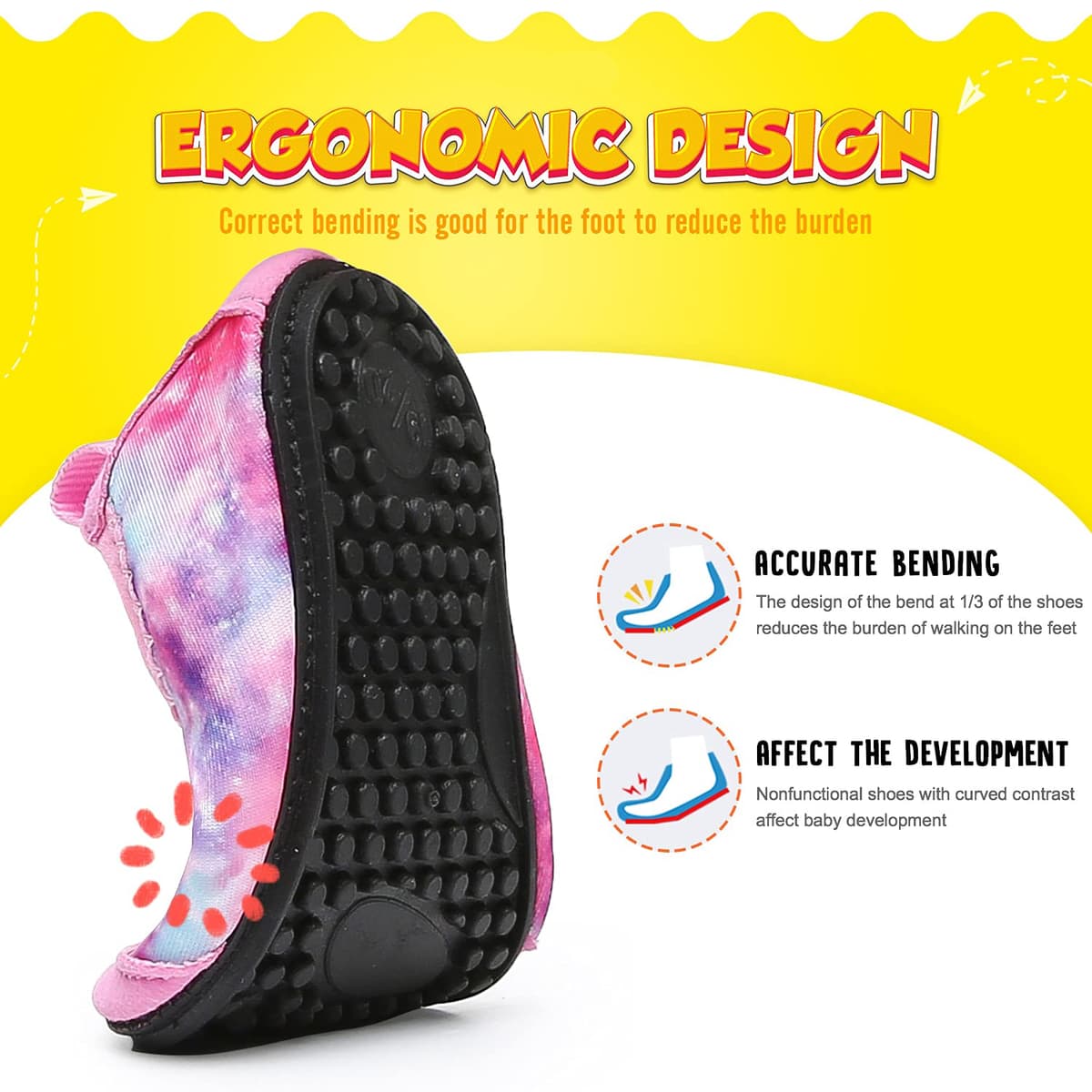 Baby Boys Girls Water Shoes Toddler Beach Shoes Barefoot Aqua Socks Non-Slip for Pool Beach — view 3
