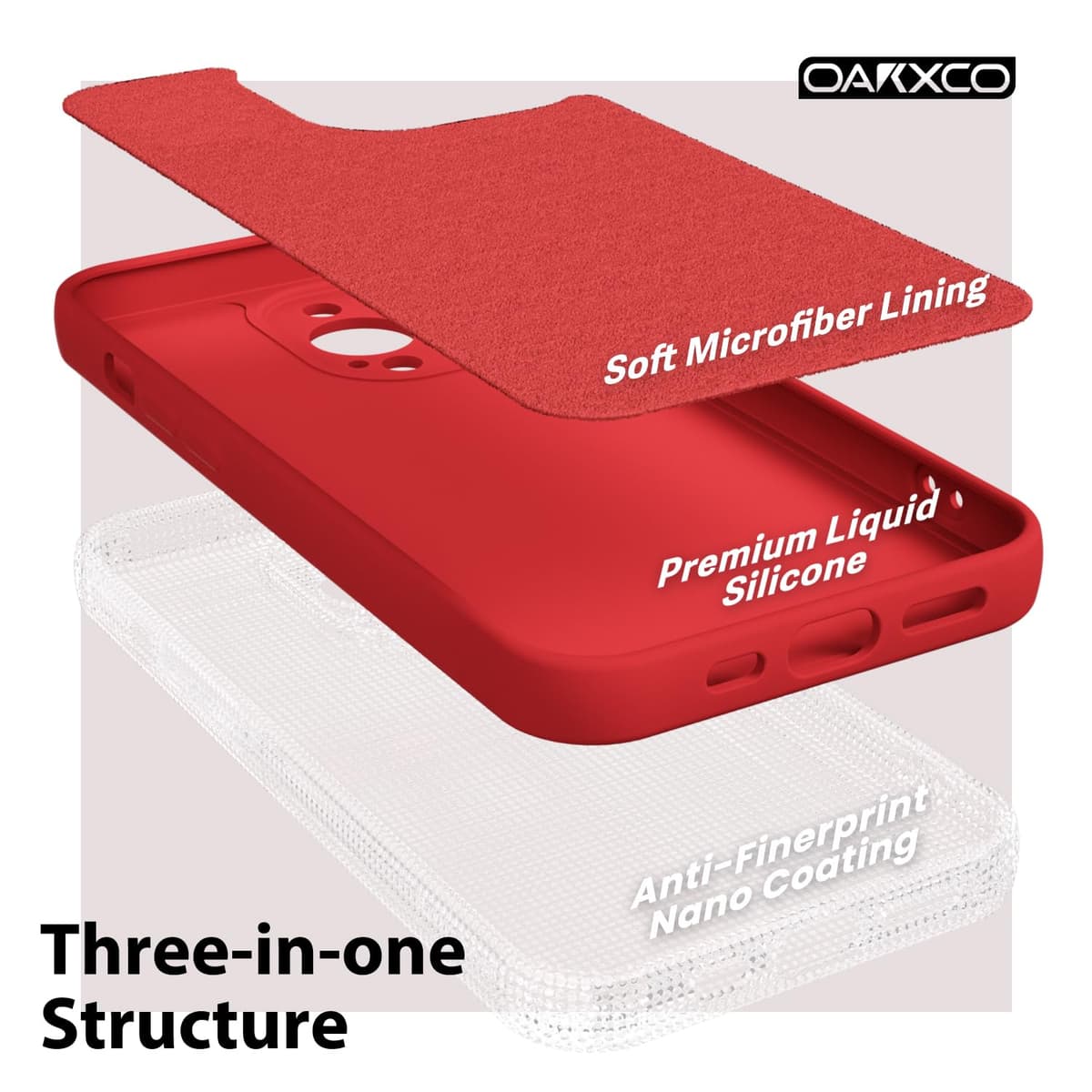oakxco for iPhone 17 Pro Max Phone Case Liquid Silicone, Cute Thin Slim Grip Soft Rubber Gel for Women Men, Smooth Matte TPU Plain Solid Color Girly Simple Case with Camera Cover, Light Pink — view 761