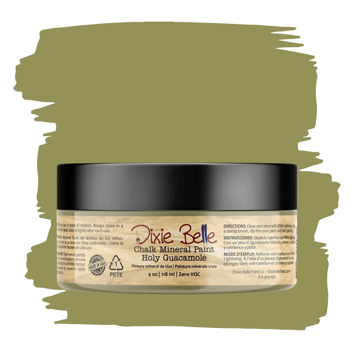 Dixie Belle Paint Company Chalk Finish Furniture Paint - Caviar (32oz) - Matte Black Chic Chalk Mineral DIY Furniture Paint — view 129