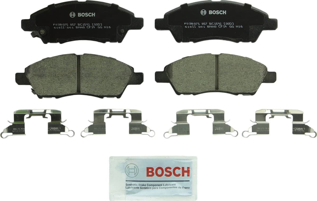 Bosch BC914 QuietCast Premium Ceramic Disc Brake Pad Set For: Acura ILX; Honda Accord, Civic, CR-V, Element, Fit, Front — view 102