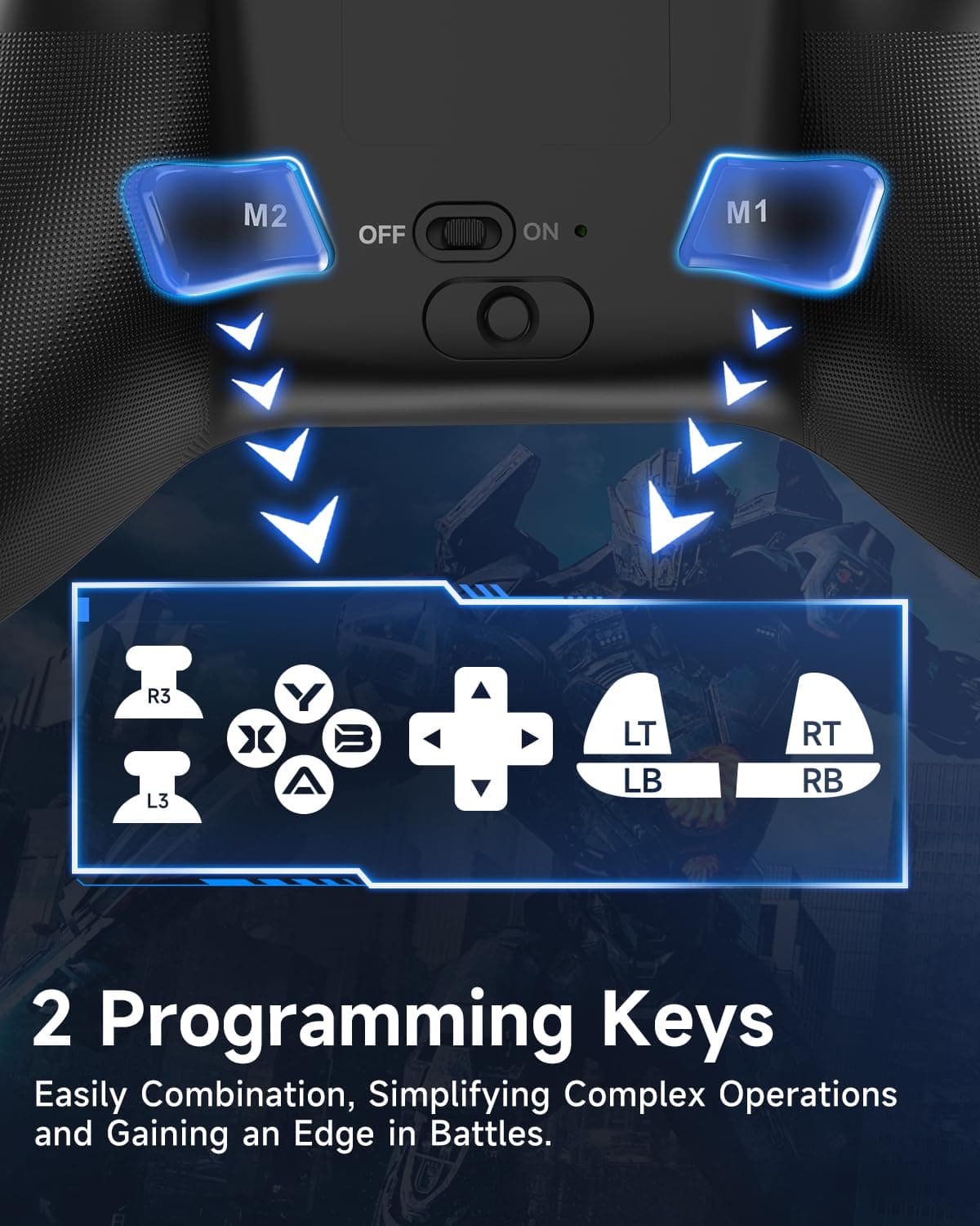 EasySMX X15 Wireless PC Controller with Hall Triggers, Hall Joysticks, Enhanced Bluetooth Game Controller,No Drift No Deadzone effect, Compatible with Windows PC, Android, Steam and Switch — view 5