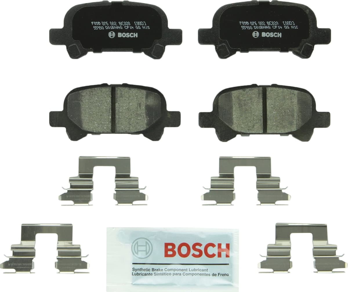 Bosch BC914 QuietCast Premium Ceramic Disc Brake Pad Set For: Acura ILX; Honda Accord, Civic, CR-V, Element, Fit, Front — view 348