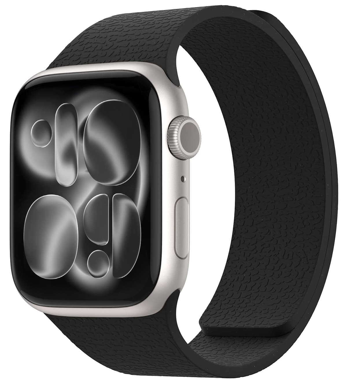 Nereides Compatible with Apple Watch Straps 46mm 45mm 44mm 49mm, Soft Magnetic Silicone Replacement Band for iWatch Series 11 10 9 8 7 6 5 4 SE SE2 SE3 Ultra 3/2/1 (Black+Orange) — view 11