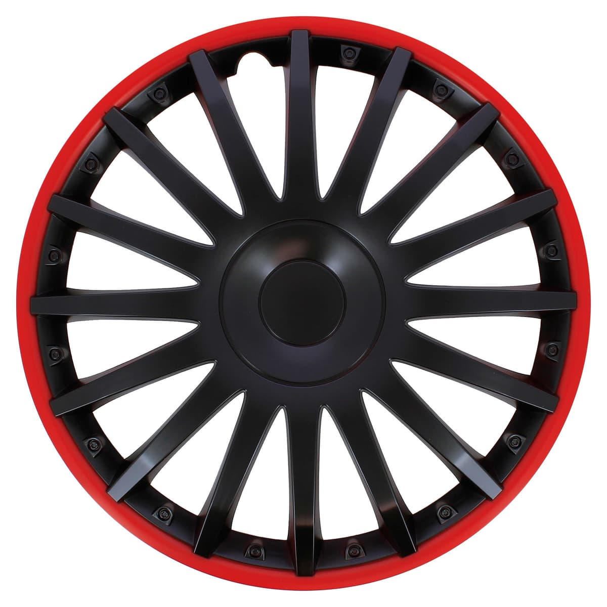 Juego de 4 Tapacubos de 14 Pulgadas Diseño Illinois RC Black, Acabado Negro y ABS Resistente a Fuertes Impactos, Duradero y Fiable con Anillo de sujeción Ajustable — view 6